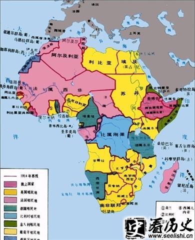 瓜分非洲示意图